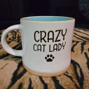 White Crazy Cat Lady Coffee Mug New